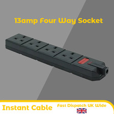 UK 13A 4 Gang Power Socket –