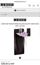 CORBY 6600 TROUSER PRESS IN