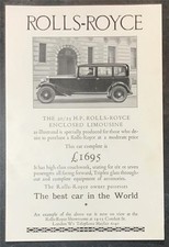 ROLLS ROYCE 20/25 HP Enclosed Limousine Sales Leaflet Undated