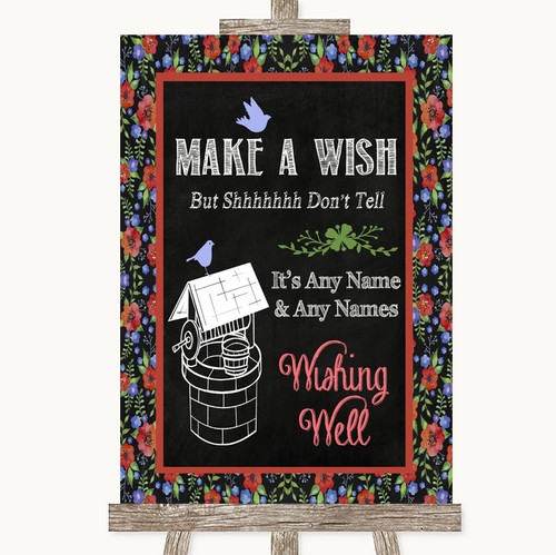 Floral chalk wishing - floral,