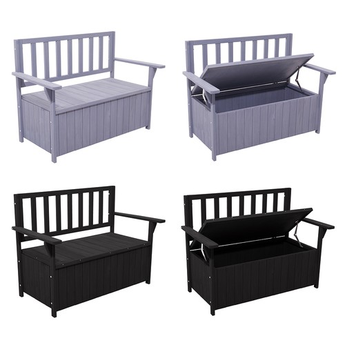 Garden storage bench with 135l - garden,
