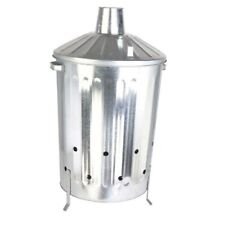Garden Waste Incinerator 90L Litre Bin Burner Wood Leaves Paper Galvanised