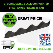 3" Profile Corrugated black Corrugated Sheet Eaves Fillers Pack of 10 (6.5m)