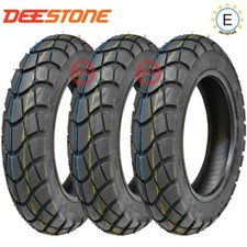 Tris 3 Copertoni Gomme Pneumatici Ruota DEESTONE 100/90-10 - PER PIAGGIO APE 50