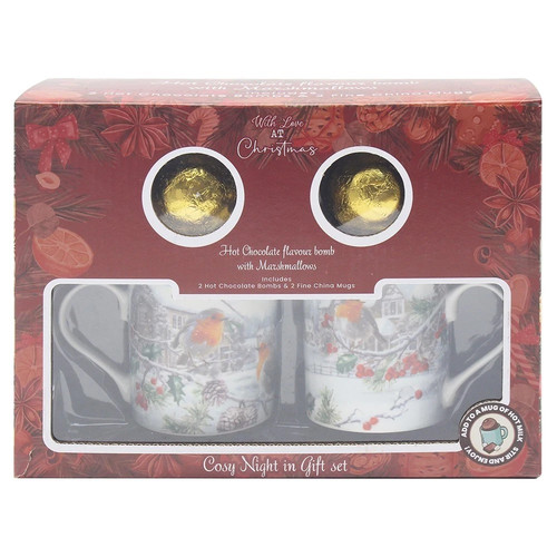 Christmas robins hot chocolate - robins,