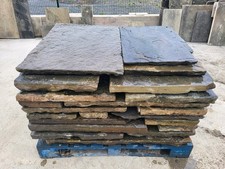 Original Victorian Reclaimed Yorkstone Paving Smooth Rippled 2"-3" In Thickness