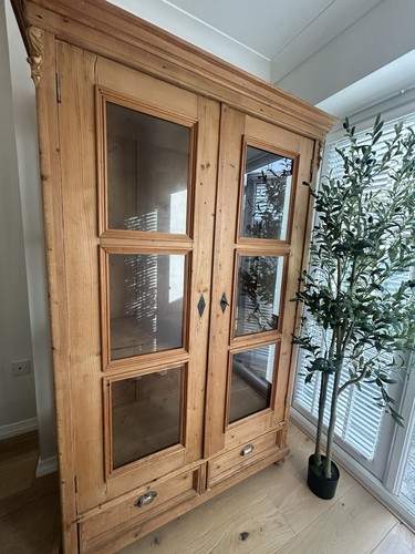 Pine larder cupboard - larder,