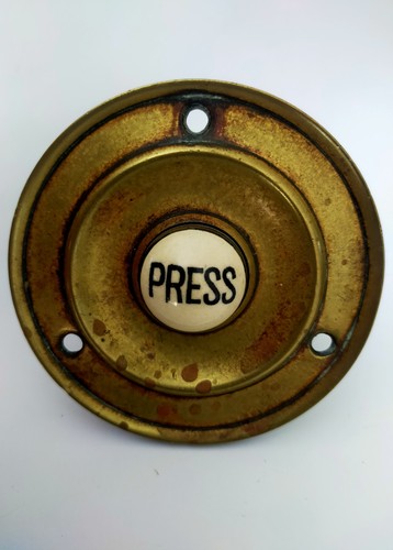 Antique brass door - bell, with