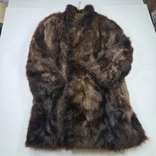 Vintage Men’s Large Brown Mink Fur Overcoat DASCO Hook Closures Luxury Coat