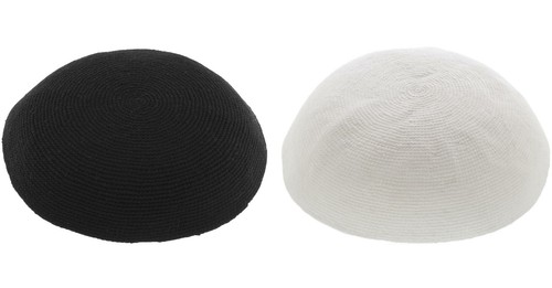 Knitted cotton dmc kippah - knitted,