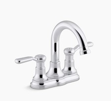 Kohler Sterling Ludington Bathroom Faucet, 1.2GPM, Chrome Finish, 27373-4-CP