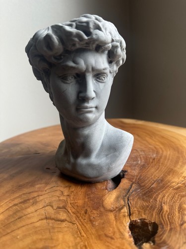 Greek statue head - greek, cement