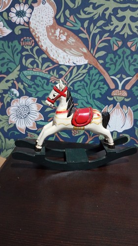 Vintage wooden rocking horse - vintage,