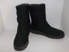 Rohde Sympatex black showerproof mid calf textile boots fleece lined size 8.5
