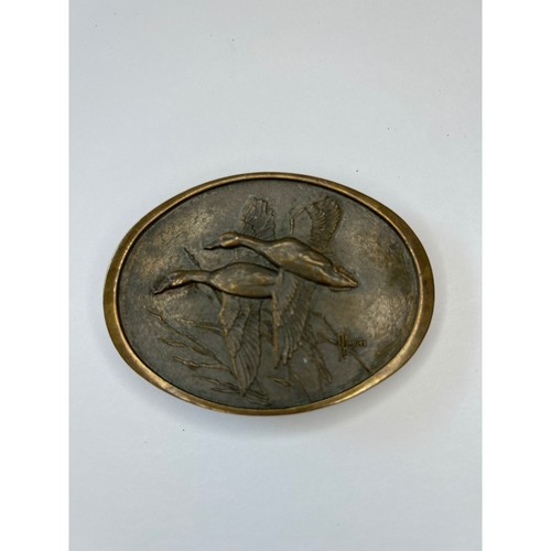 Vtg belt buckle brass - , wild