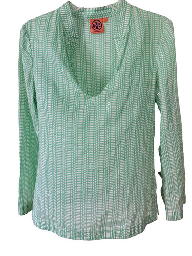 Green and white tory - white, burch