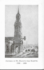 London - Church of St Magnus the Martyr, Lower Thames Street - blank back card