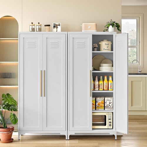Metal storage cabinet - cabinet, pantry