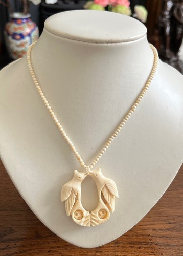 Vintage carved celluloid - carved,