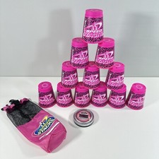 Speed Stacks Official WSSA 12 Cup Pink Leopard Print Timer & carry Case Stackers
