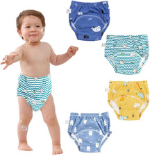 Oaygat 4 Pack Baby Potty Training Pants Reusable Toddler Training Underwear 