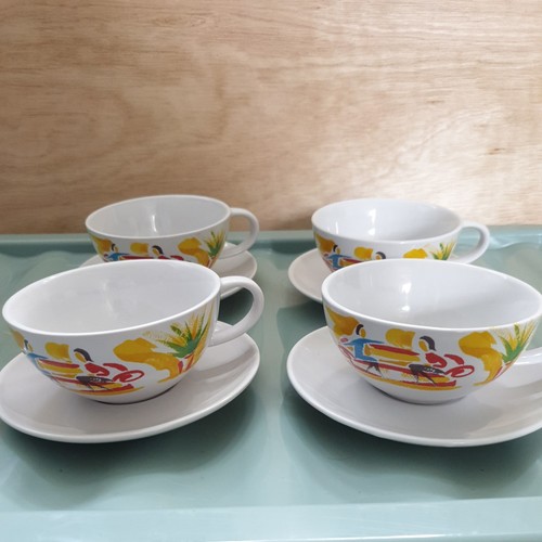 Cappuccino cup and - , saucers