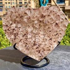 5.77LB  Natural Citrine Heart Shaped Gemstone Crystal Geode Specimen