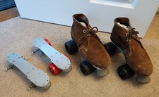 Vintage Suede Roller Skates