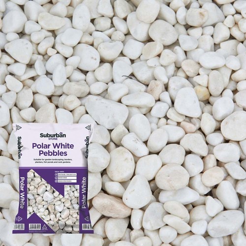 Polar white pebbles decorative - pebbles,