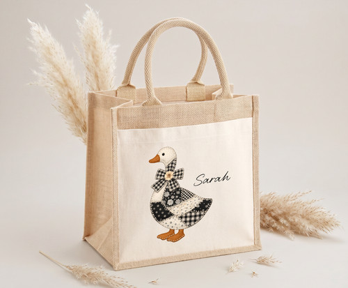Personalised jute bag tote - personalised,