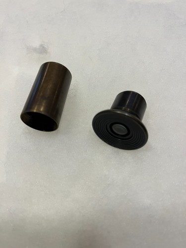 Old brass microscope - , lens