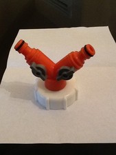 IBC TANK TAP T PIECE DOUBLE OUTLET HOSE FITTING STILLAGE WATER BUTT HOZE VALVE