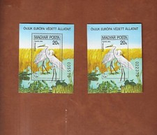 HUNGARY 1980  BIRDS  M/SHEETS IMPERFORATE & PERFORATE  U/MINT