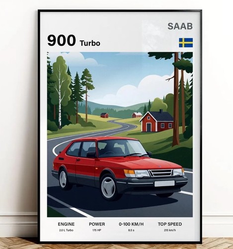 Saab 900 turbo - 900, poster