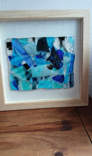 Fused glass wall - glass,