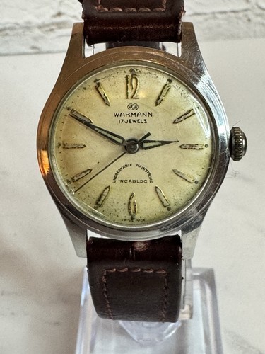 Vtg wakmann jewel swiss - 17,