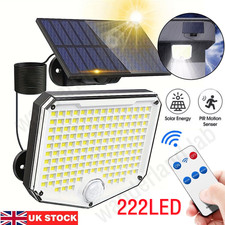 Solar Power LED Wall Light Security Outdoor Garden Flood Lamp PIR Motion Sensor