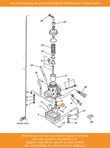 Yamaha needle valve assy - valve,