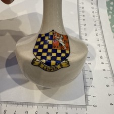 Carton china crested vase for Lewes 