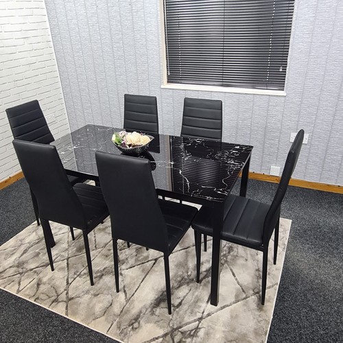 Black dining table set - , and