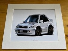 Mitsubishi Galant VR4 Cartoon Style Drawing. JDM VR4 RS, E39A, E38A