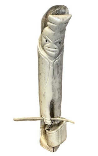 Vintage hand carved antler - vintage,