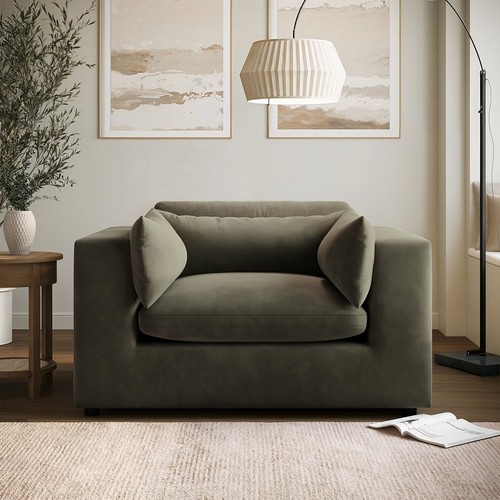 Khaki green velvet - velvet, cuddle