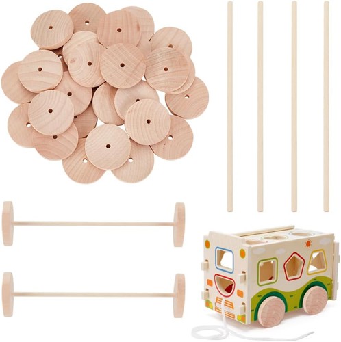 Olycraft 60pcs 38x6mm wooden - 38x6mm,