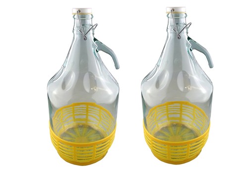 Winemaking glass demijohn - winemaking, 5l