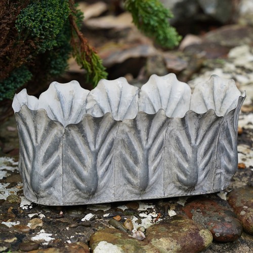 Acanthus trough zinc - trough, planter
