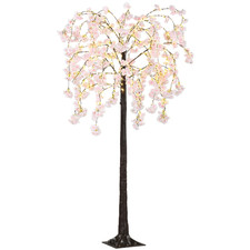 HOMCOM 180cm Cherry Blossom Tree Light with 350 LED Lights Fake Sakura Tree