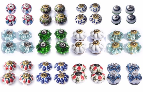 Ceramic knobs glass pulls - ceramic,