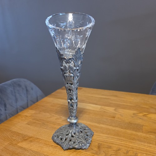 Antique white metal and clear - white,