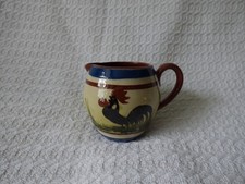 Vintage Longpark Torquay Devon Motto Ware Pottery Milk Jug Cockerel